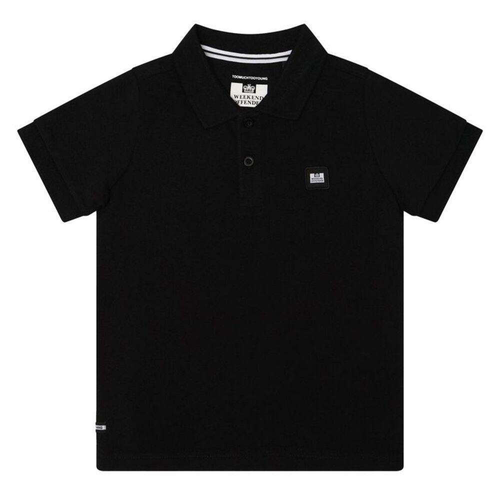 Weekend Offender Childrens/Kids Barnum Cotton Polo Shirt / Black